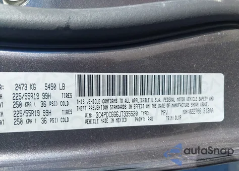 2018 Dodge Journey Crossroad from USA, damaged, VIN 3C4PDCGG6JT335520